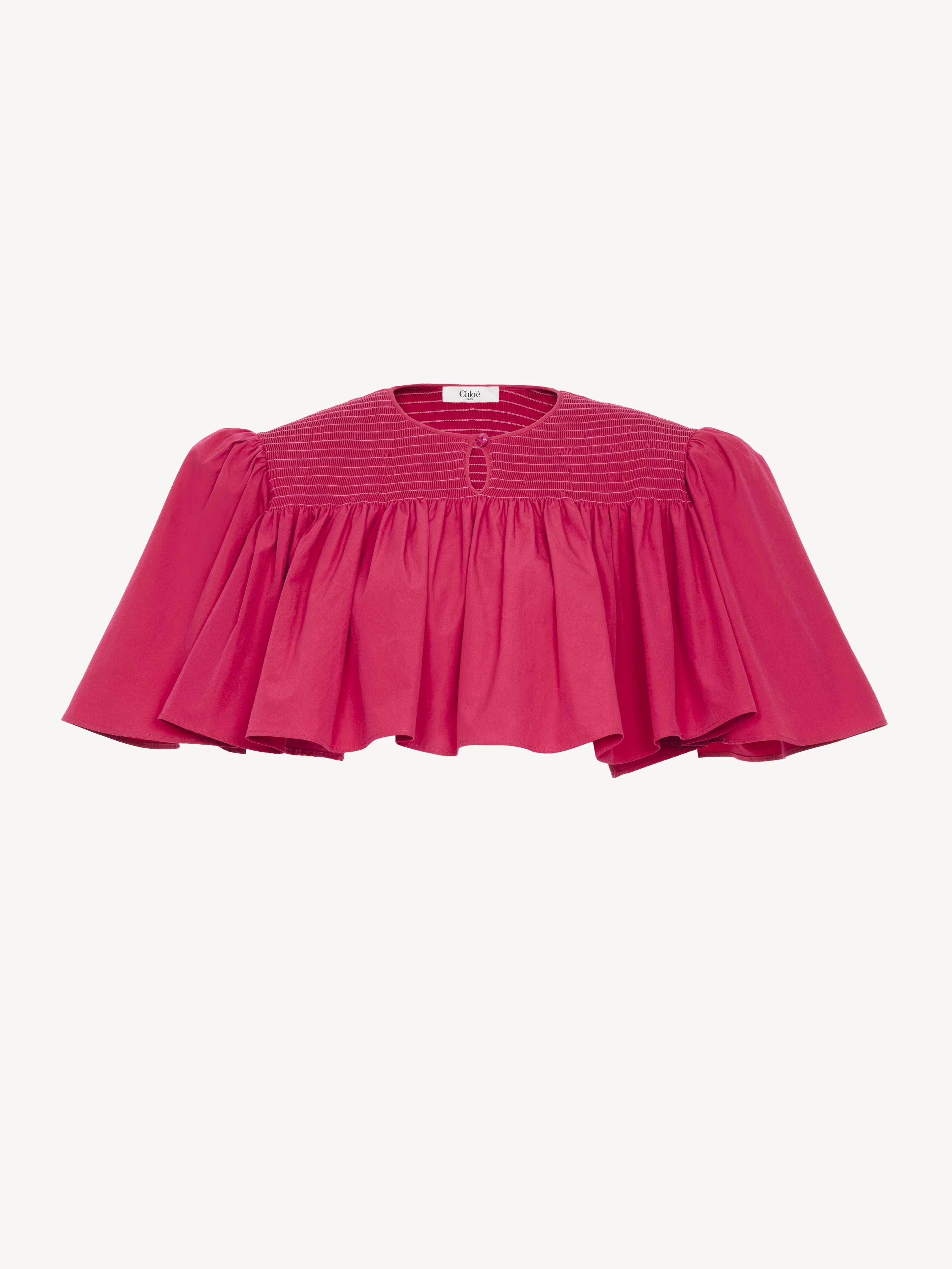 Layered knee-length skirt in cotton poplin - NaN
