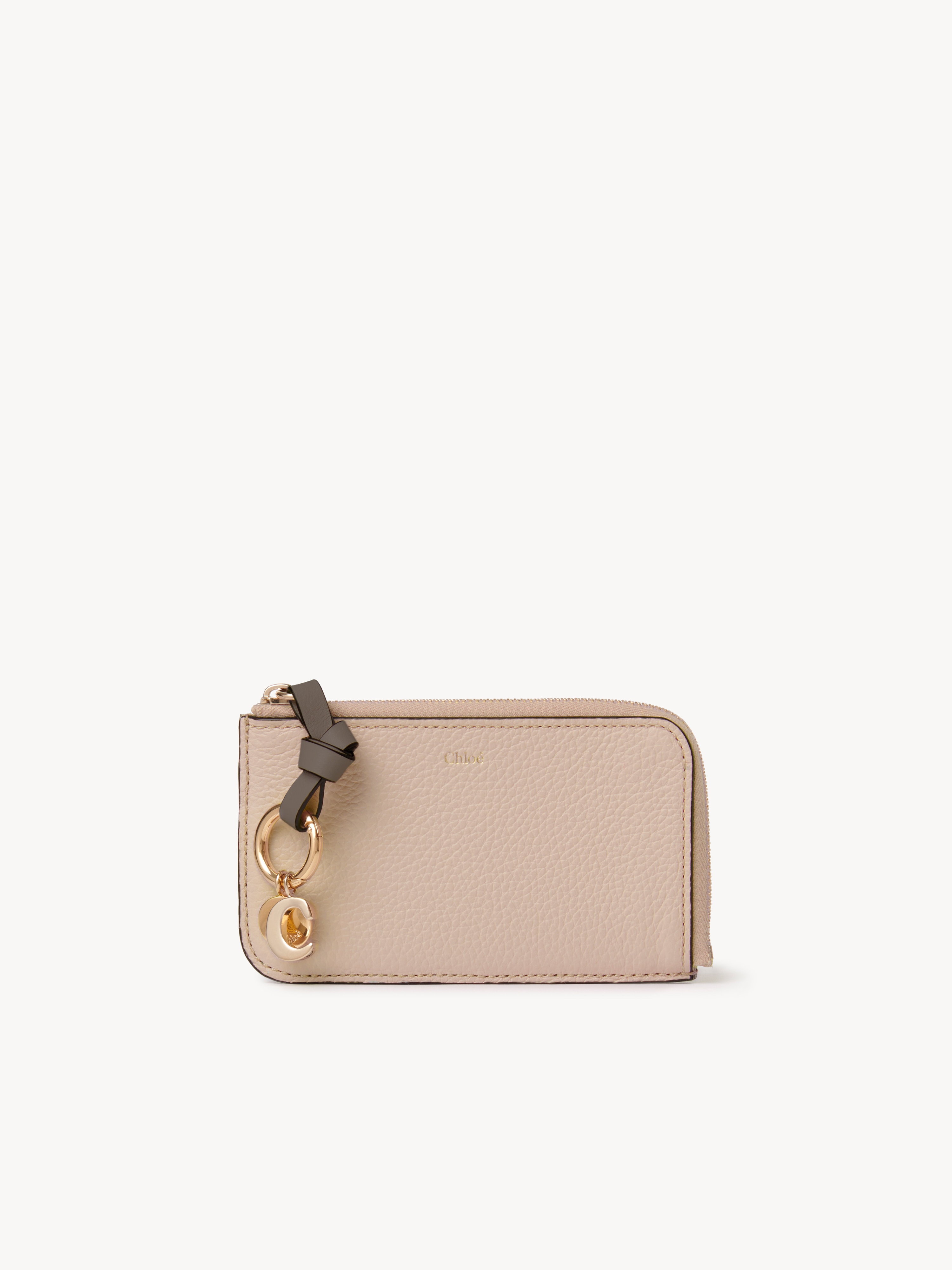 Small Alphabet tri-fold in grained leather - NaN