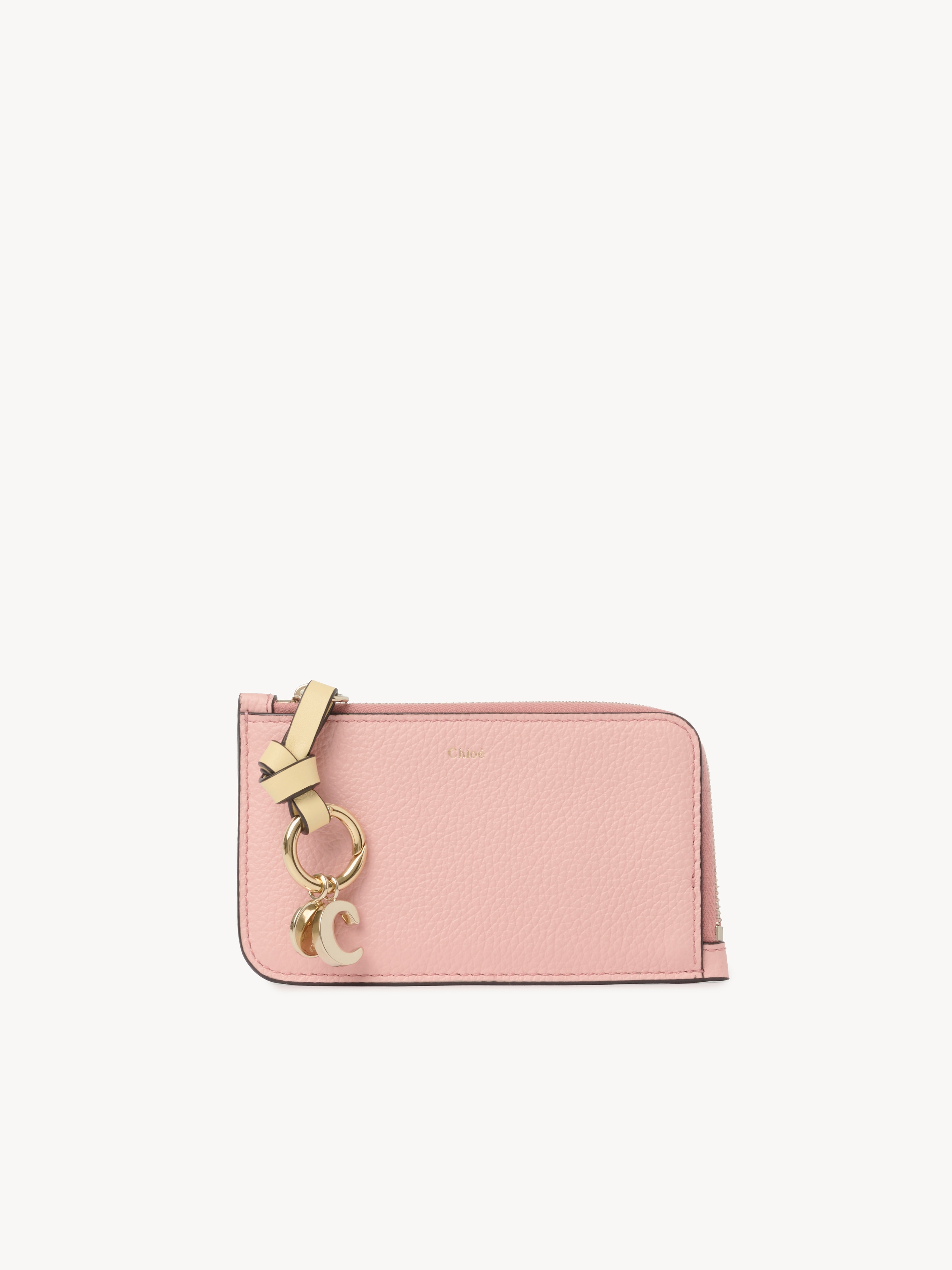 Small Alphabet tri-fold in grained leather - NaN