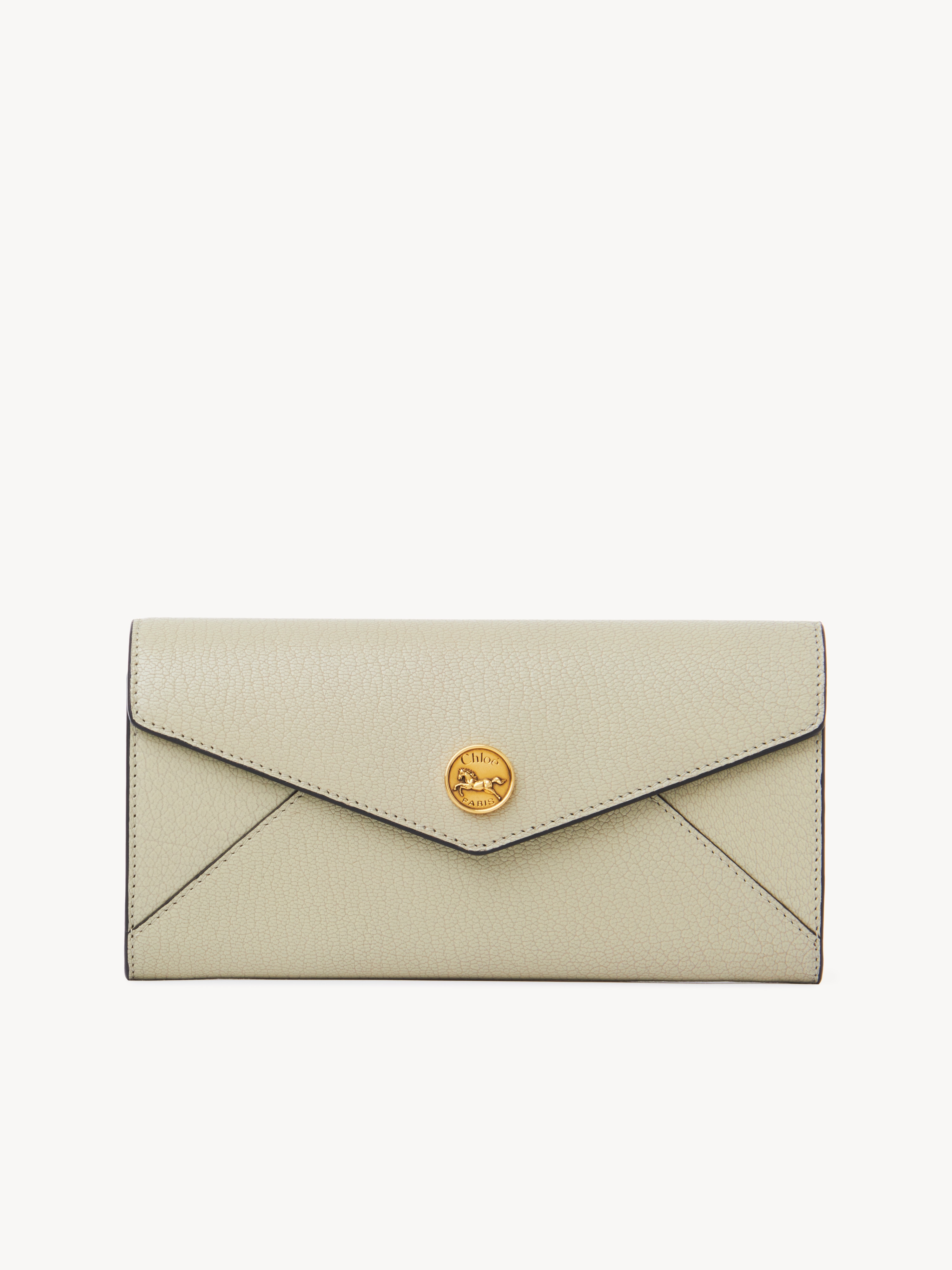 Small Envelope tri-fold in grained leather - NaN