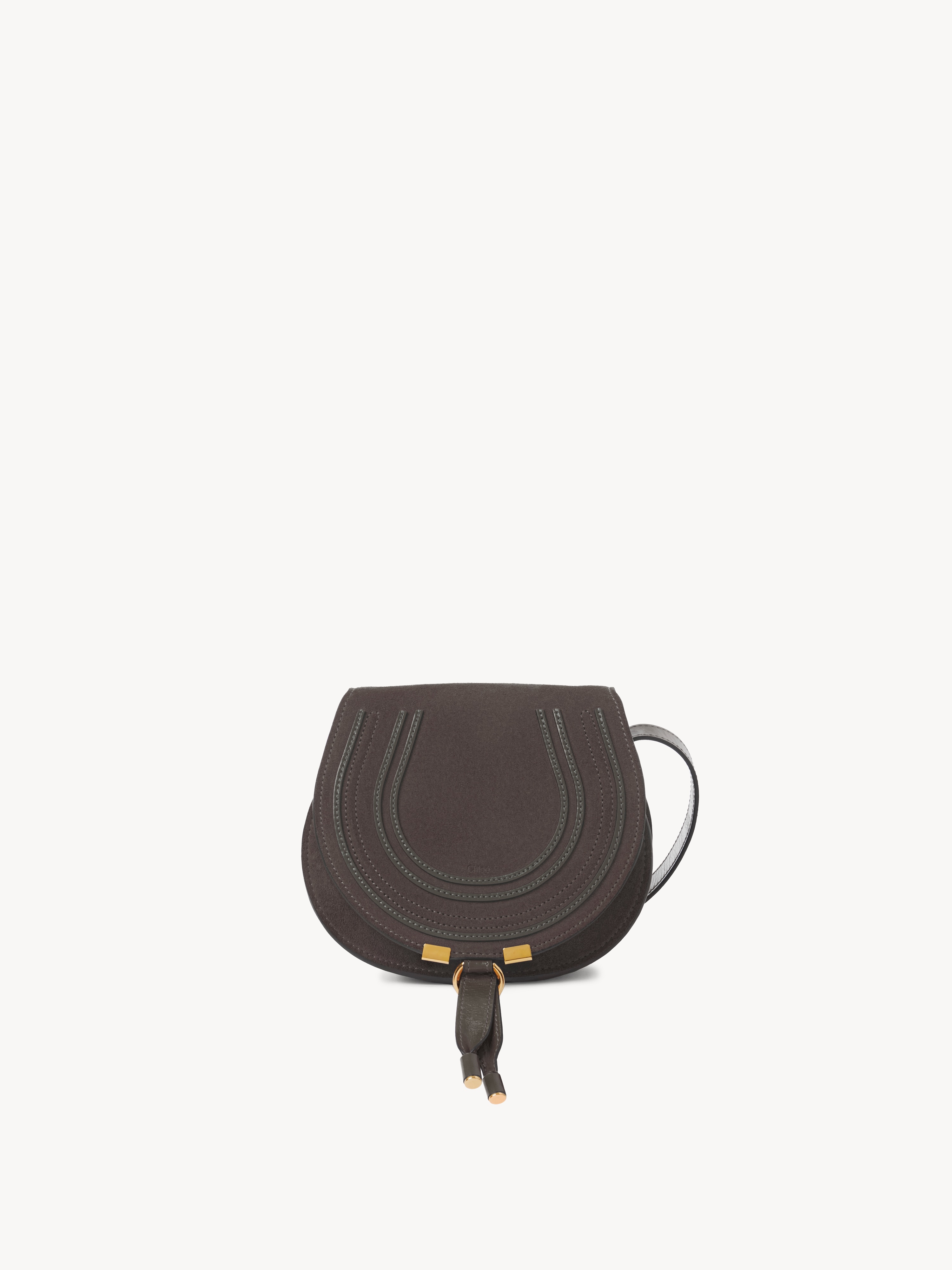Small Marcie hobo bag in suede leather - NaN