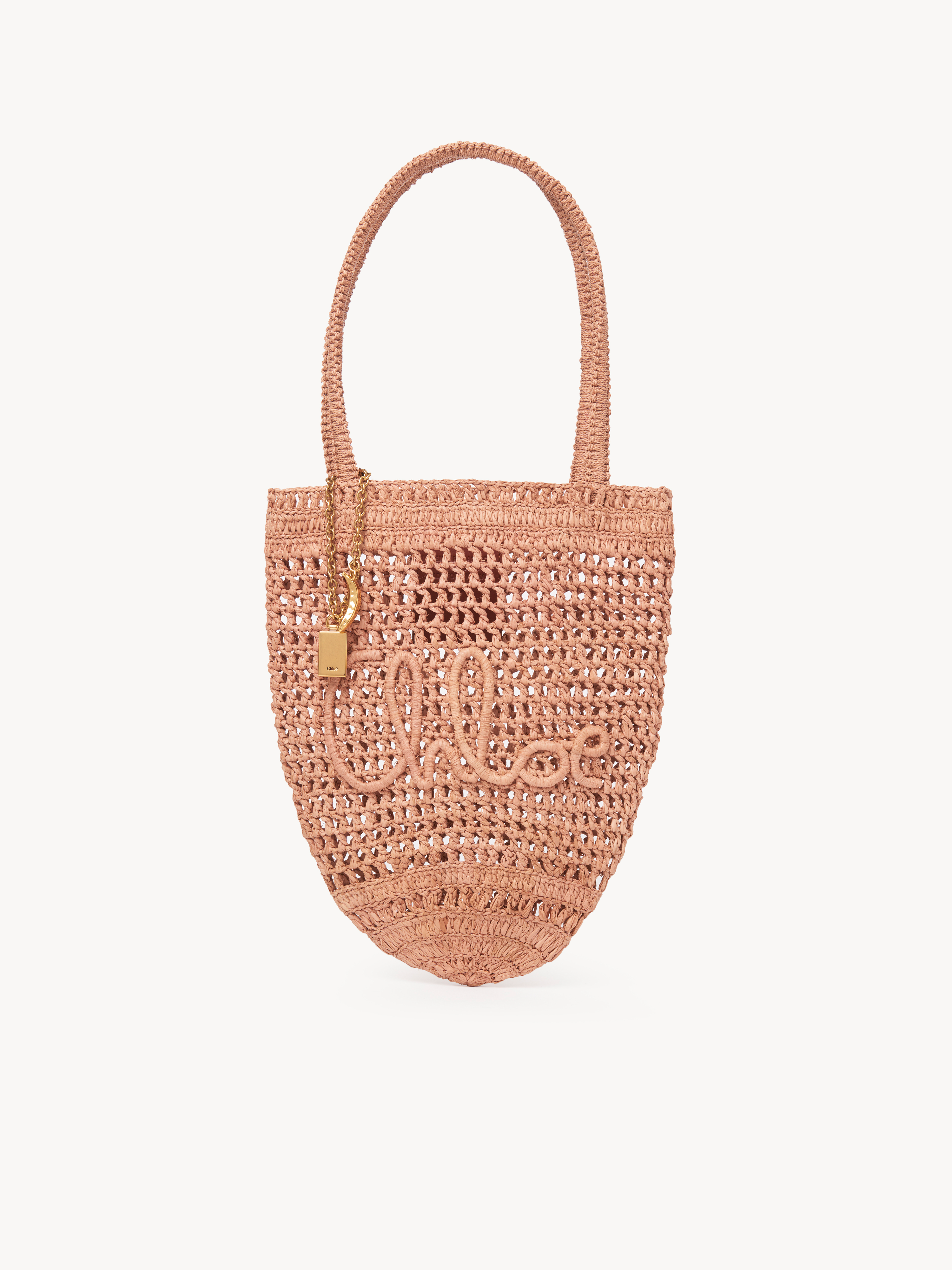 Mini Summer Banana east-west tote bag in raffia - NaN