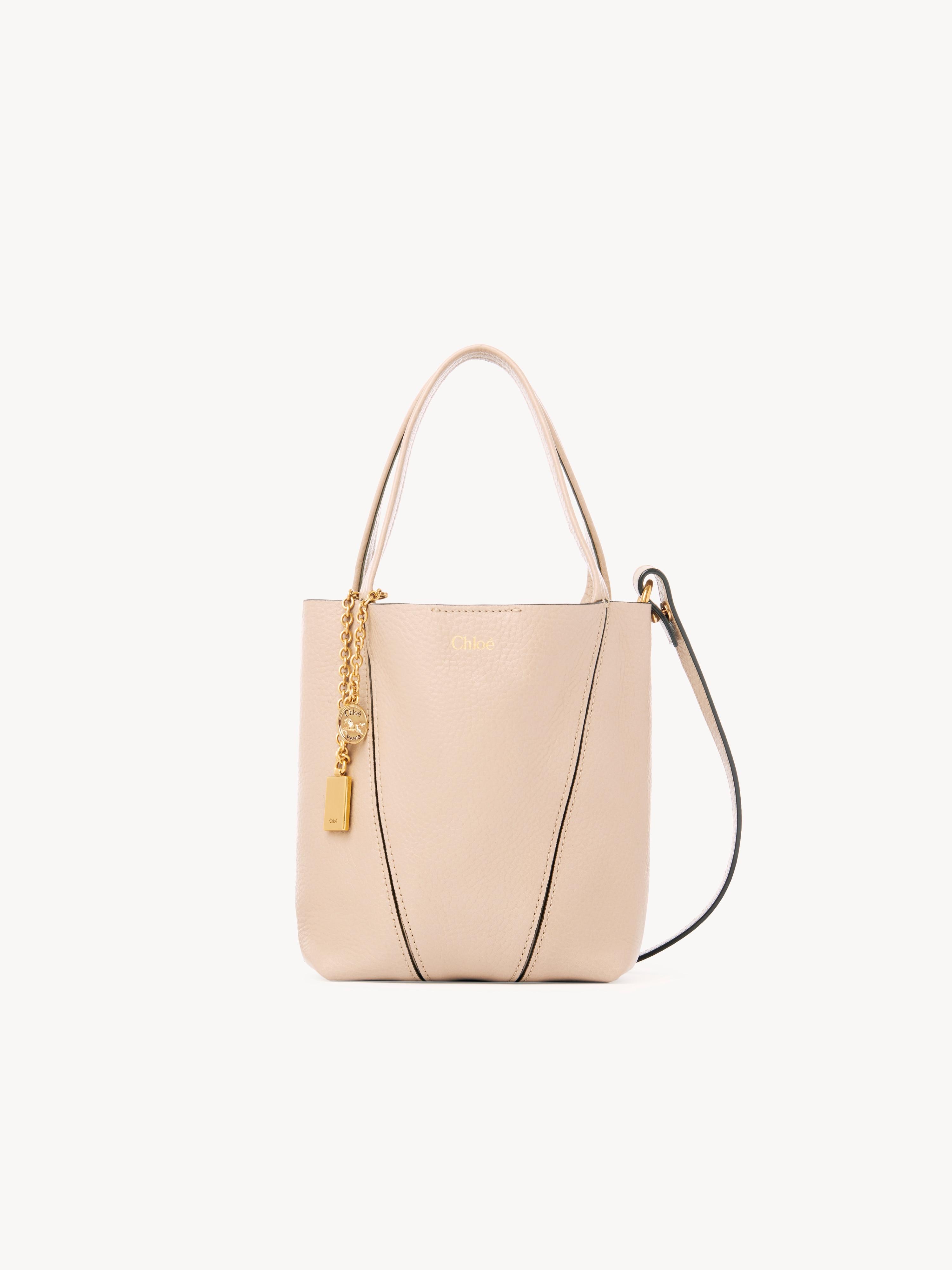 Chlo&eacute; Spin tote bag in grained leather - NaN