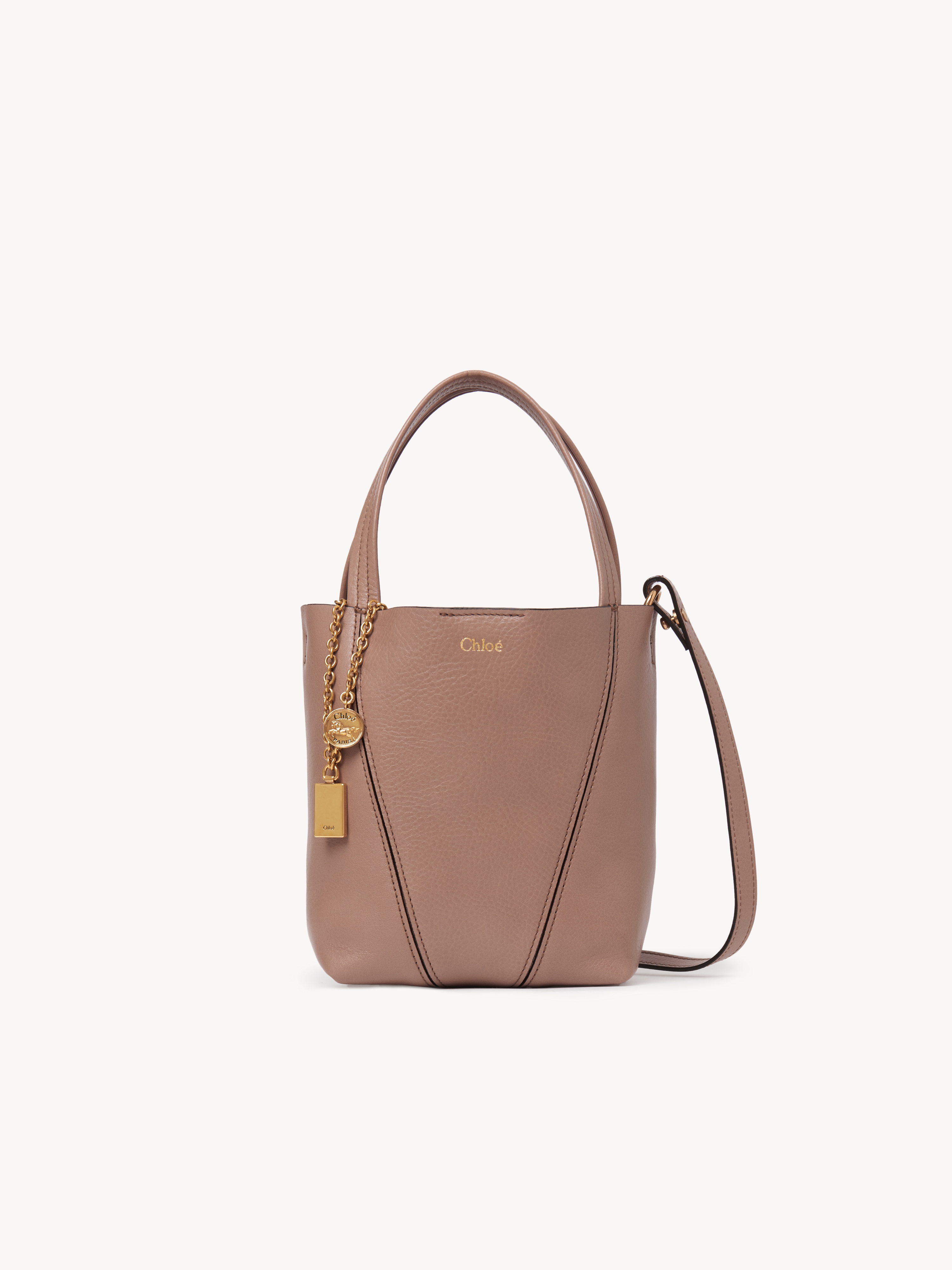 Chlo&eacute; Spin tote bag in grained leather - NaN